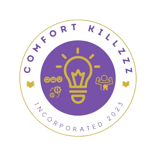Logo - Comfort Killzzz 

financial literacy, education, professional development, personal development, budgeting, comfort, comfort zone, course, learn, improve, reentry, skill, masterclass, lecture, improve, goals, vision, gifts, talents, class